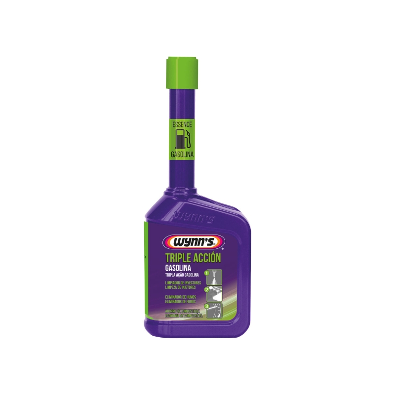 Botella de aditivo en Recambios Centro | Aditivo triple acción gasolina Wynns Aditivo triple acción gasolina Wynns | Botella de aditivo en Recambios Centro